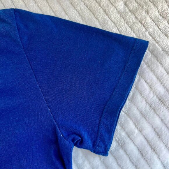 Men's Size Small American Eagle Blue Short Sleeve Logo Tee Shirt - Picture 2 of 6